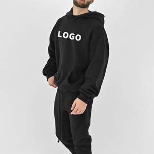 เสื้อฮู้ดสวมหัวสไตล์วินเทจสำหรับผู้ชายไซส์พิเศษพิมพ์ลายปักโลโก้ผ้าฝ้าย100% ทันสมัยสำหรับฤดูใบไม้ร่วง - Product Image 4