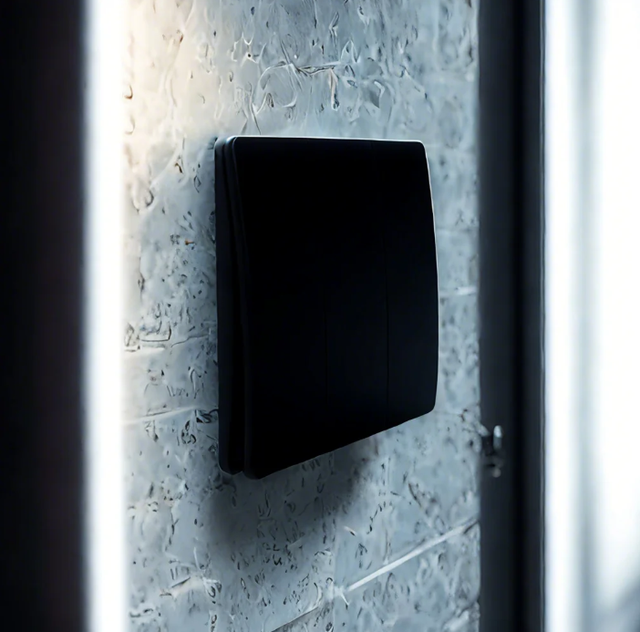 S123BL Modern Black 3 Gang Lighting Switch RF433MHz IP65 Waterproof Self-Powered Switch Battery-Free Wireless Remote