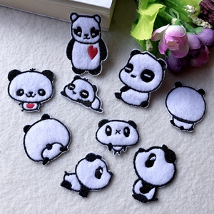 Phim hoạt hình dễ thương lông thêu vải với gấu trúc đỏ các bản vá lỗi quần áo với rách lỗ và các bản vá lỗi dính - Product Image 2