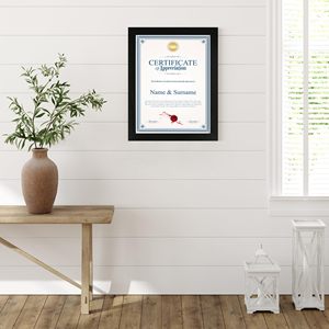 Mesa de pared de cristal Real 8,5 11 cuadro negro de madera Marco de exhibición de fotos certificado creativo estera de diploma 8,5X11 <span class=keywords><strong>foto</strong></span> - Product Image 2