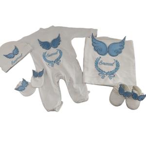 Conjunto de Ropa de Bebé con Nombre Bordado Personalizado al por Mayor/OEM, Caja de Regalo para Recién Nacido, Regalo para el Primer Mes - Product Image 5