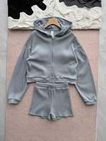 Femmes Vintage classique 2 pièces coupe régulière Spandex/coton respirant à séchage rapide ensemble de sous-vêtements de sport à manches longues veste au genou