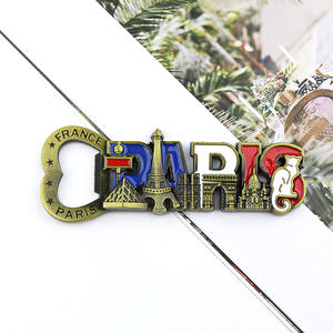 Aimant de réfrigérateur en alliage de zinc Tour Eiffel France, Porte-clés décapsuleur Souvenir de Paris 3 en 1, Cadeau - Product Image 2