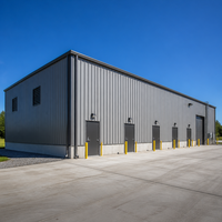 Atelier préfabriqué en structure métallique durable, prêt à l'extension, entrepôt métallique à grande portée, garage de stockage, bâtiment industriel