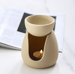 Brûleur d'encens <span class=keywords><strong>en</strong></span> céramique moderne Bougie unique Fondeur d'huile et de cire Réchauffeur Aroma Stove Diffuseur Bougie Photophore Céramique - Product Image 5