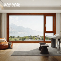 Fenêtre en bois recouvert d'aluminium moderne ouvrable SAYYAS F120 avec mécanisme oscillo-battant, triple vitrage insonorisé pour cuisine, salle de bain, hôtel