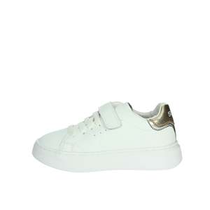 Sneakers da Ragazza Sun68 Bianche e Oro con Chiusura in Velcro per Uso Casual - Product Image 1