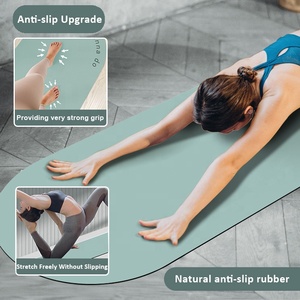 Tapete de <span class=keywords><strong>Yoga</strong></span> Personalizado Sansd en Azul, Verde, Negro y Beige, de 5mm, con Forma de Cápsula, Curva, Arco, Óvalo, Píldora, Puente de PU, Doble Arco - Product Image 3