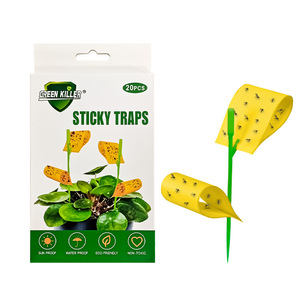 20 pièces de pièges collants jaunes 17*9,5 cm, pièges à ruban adhésif pour <span class=keywords><strong>mites</strong></span>, mouches, moustiques ; utilisation pour fruits et légumes, modèle P-1 - Product Image 2