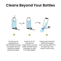 Comprimé nettoyant pour enlever les taches et les odeurs Bouteille d'eau Bouteille en verre Détartrant Comprimés Détartrant pour bouteille en acier Comprimés de nettoyage