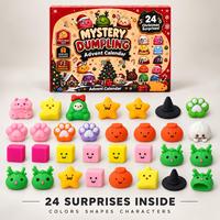 Calendrier de l'Avent Sensoriel Thérapeutique : Boîte Mystère Anti-Stress Apaisante et Jouet de Bien-être Non Toxique en Forme de Dumpling Squishy