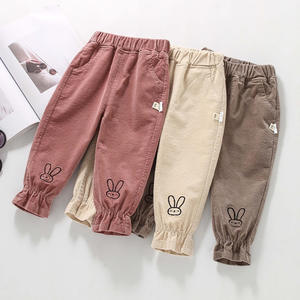 <span class=keywords><strong>Pantaloni</strong></span> primavera e autunno per bambini <span class=keywords><strong>pantaloni</strong></span> da <span class=keywords><strong>bambina</strong></span> in <span class=keywords><strong>velluto</strong></span> <span class=keywords><strong>a</strong></span> <span class=keywords><strong>coste</strong></span> ricamati in coniglio - Product Image 1
