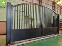 Portails battants pour allée, design de portail principal, portails doubles battants en aluminium thermolaqué, portails de villa pour l'intimité