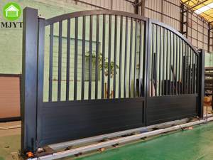 Puertas batientes de entrada Diseño de puerta principal Puertas de aluminio batientes dobles con recubrimiento en polvo Puertas de Villa de privacidad - Product Image 5