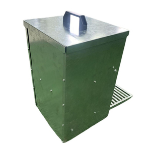 Mangeoire à poules en acier inoxydable avec poignée pratique, mangeoire à poules galvanisée <span class=keywords><strong>pour</strong></span> élevage avicole - Product Image 6