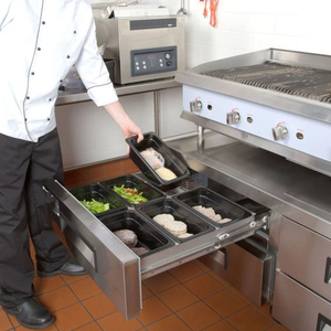 Phong Cách Mỹ 72 "Đầu Bếp Cơ Sở Tủ Lạnh 4 Ngăn Kéo Đầu Bếp Cơ Sở Truy Cập Thương Mại Ngăn Kéo Lạnh Đầu Bếp Cơ Sở Máy Làm Lạnh - Product Image 6