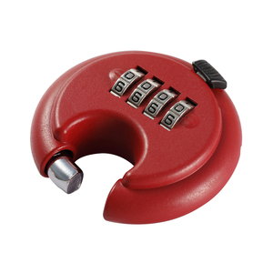 Anli 4 chữ số ngoài trời kho lưu trữ hợp kim kẽm an ninh ổ khóa vòng màu đỏ đĩa khóa với chìa khóa - Product Image 6