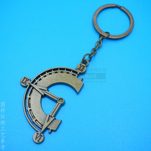 Llavero de anime con diseño de reloj de aleación de zinc y bronce, regalo para cosplay y coleccionistas - Product Image 2