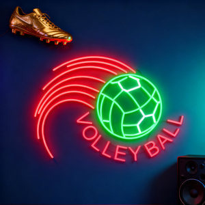 Décoration murale néon de basket-ball avec LED à intensité variable. Parfait pour la <span class=keywords><strong>chambre</strong></span> d'un garçon ou l'espace sportif. Un cadeau de basket-ball bleu <span class=keywords><strong>et</strong></span> rouge stylé. - Product Image 4