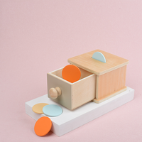 Nouvelle Boîte Montessori 2025 pour l'Éducation Précoce du Bébé : Boîte de Permanence des Objets et Boîte de Lancer en Bois – Jouet Éducatif