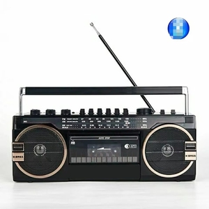 เครื่องเล่นเทปคาสเซ็ตแบบพกพาอเนกประสงค์สไตล์เรโทร พร้อมวิทยุ AM FM SW สำหรับใช้ในบ้านและรถยนต์ ช่องเสียบ USB และการ์ด TF วัสดุพลาสติก - Product Image 1