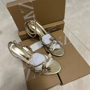 Nouvelle Collection ZA : Sandales d'été élégantes à talon haut et bout ouvert, avec nœud, style artistique rétro, couleur unie, à enfiler, montantes - Product Image 2