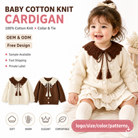 Conjunto de Cárdigan para Bebé Estilo Francés Chic, Cuello con Borlas, Atuendo Elegante, Traje de Suéter para Niños e Infantes