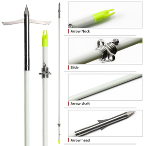 ลูกศรตกปลา ขายส่ง ลูกศรสำหรับธนูรีเคิร์ฟ ลูกศรตกปลาแบบดั้งเดิม สำหรับการตกปลาและการล่าสัตว์กลางแจ้ง ลูกศรสำหรับยิงปลา - Product Image 2