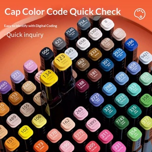 도매 262색 알코올 기반 마커 스케치 컬러링 마커 아트 마커 펜 어린이 그림용 - Product Image 6