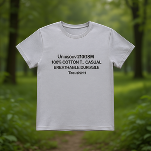 T-Shirt Unisex 210GSM 100% Cotone, Maglietta Casual Traspirante e Resistente per Uomo - Product Image 3