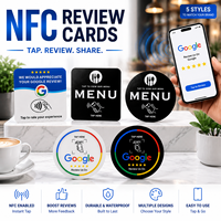 Carte NFC carrée Google Review, support portable en PVC, panneau de signage pour laisser un avis, pour les commerces de détail, salons, restaurants