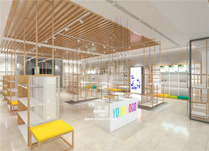 Cadena comercial de la tienda de pared de listones de pantalla de tienda Slatwall zapato pantalla Super U zapato de moda tiendas - Product Image 6