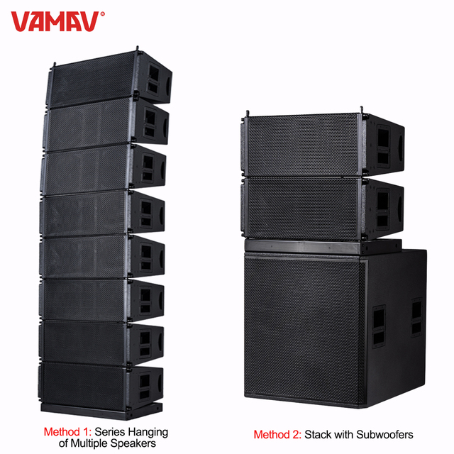 VAMAV NOVA LX1002D Active Line Array Speaker System Dual 10-Inch 1000W High Power Sound System Stage Professional Audio Outdoor