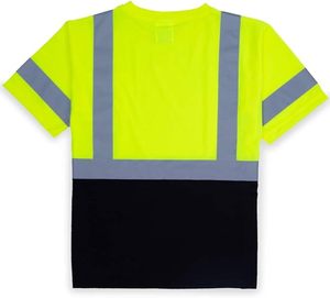 Áo thun phản quang an toàn lớp 2 kiểu R tay ngắn có logo tùy chỉnh, chất liệu polyester, có túi, dùng cho công việc. - Product Image 3
