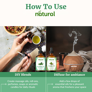 Huile de menthe poivrée, d'orange, d'encens et de romarin 100 % pure et biologique, pour les soins de la peau, la croissance des cheveux et la fabrication de bougies, fournie par le fabricant - Product Image 5