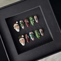 Ongles artificiels en amande faits à la main de haute qualité, plusieurs styles, vente en gros d'usine, expédition mondiale