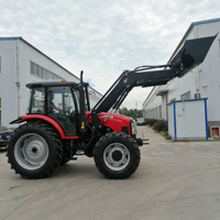 Tractor Agrícola de Servicio Pesado de 80HP, 90HP, 100HP, Tractor 4x4 con Cargador Frontal, Precio de Fábrica