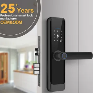 Nouveau design Carte intelligente entièrement automatique Code de clé Serrure de porte numérique Sans fil Tuya App Home Gate Lock