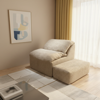 Canapé modulaire convertible inclinable en cuir véritable moderne avec tissu compressé Biaoguan, canapé sectionnel une place pour salon