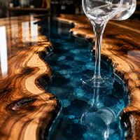 Résine époxy à coulée profonde pour tables en bois, transparente comme du cristal, résistante aux UV, pour les travailleurs du bois et le bricolage
