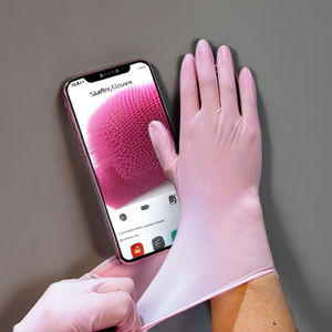 Медицинские принадлежности тонкие и Прочные эластичные нитриловые перчатки без порошка розовые нитриловые перчатки для осмотра - Product Image 4