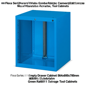 Fami Flexa Series Empty <b>Drawer</b> Cabinet 564x600x700mm Green Ral6011 <b>Tool</b> Storage - Product Image 3