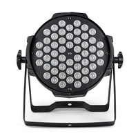 54 projecteurs LED PAR RGBW 3W avec contrôle DMX512, haute luminosité, en ABS, avec variateur d'intensité, pour fêtes, discothèques, bars, concerts et événements