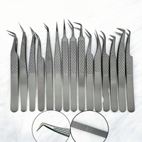 Pince à épiler pour extensions de cils Yucagci, nouvelle, en acier inoxydable, traitée thermiquement et durcie, à pointe lisse de haute précision, avec pointe en plume dorée