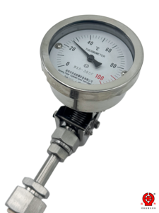 <span class=keywords><strong>Thermomètre</strong></span> bimétallique industriel à double alarme de limite inférieure WSS-385F OEM/ODM en acier inoxydable IP55, conception compacte pour entrepôts frigorifiques - Product Image 6