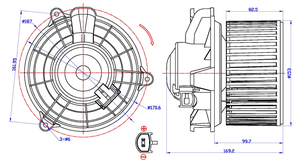 12V เครื่องทำความร้อน AC ในรถยนต์สำหรับห้าร้อยฟรีสไตล์ปรอทมอนทีโกอีควิษุวัต5F9Z19805DA - Product Image 3