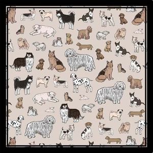 70x70cm Cute Multi-Breed Dog Digital Print Polyester Satin <b>Square</b> <b>Scarf</b> Adorable Puppy Pattern Neck <b>Scarves</b> for Women - Product Image 2