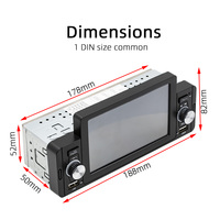 5 ''1Din voiture stéréo Headunit USB connecté FM vague bande Android Auto voiture MP5 lecteur écran tactile vidéo Audio unique Din stéréo