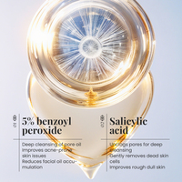 KORMESIC - Limpiador Facial al por Mayor de 100 g con 5% de Peróxido de Benzoilo para Eliminar el Acné, Limpieza Profunda, Espuma Abundante, Marca Privada OEM