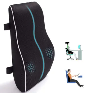 Ergonomisches Lendenwirbel-Supportkissen Speicher-Schaum-Rückenstützekissen mit atmungsaktivem 3D-Gitterbezug zur Linderung von Rückenschmerzen